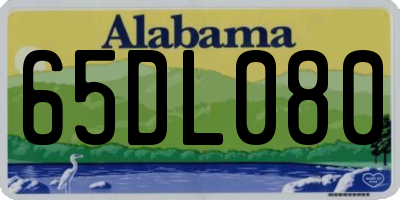 AL license plate 65DL080