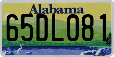 AL license plate 65DL081