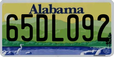 AL license plate 65DL092