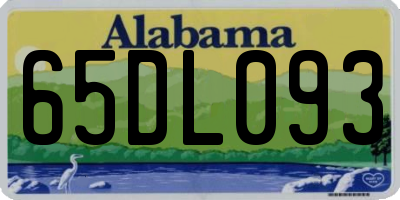 AL license plate 65DL093