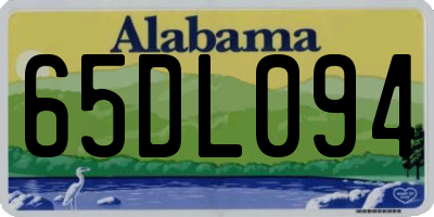AL license plate 65DL094