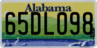 AL license plate 65DL098