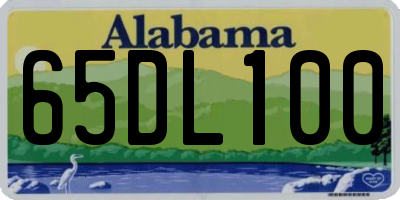 AL license plate 65DL100