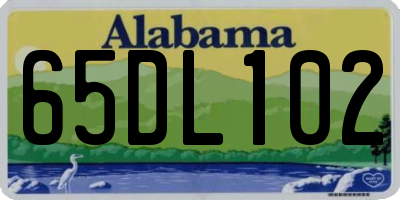 AL license plate 65DL102