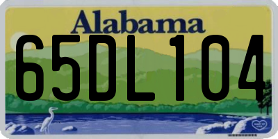 AL license plate 65DL104