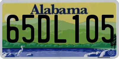 AL license plate 65DL105