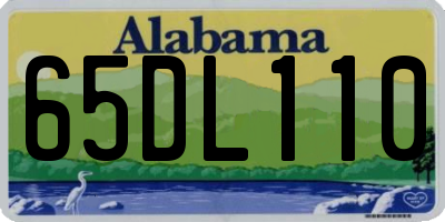 AL license plate 65DL110