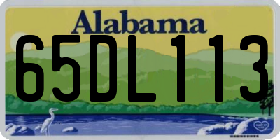 AL license plate 65DL113