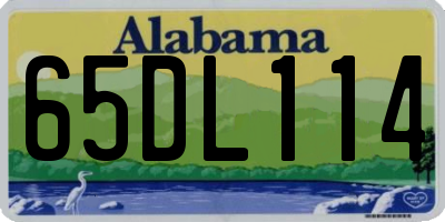 AL license plate 65DL114