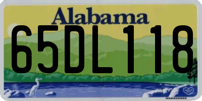 AL license plate 65DL118