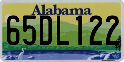 AL license plate 65DL122