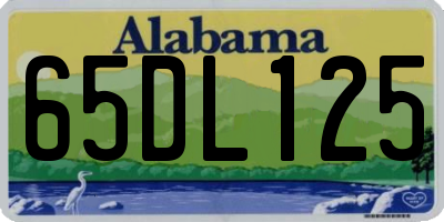 AL license plate 65DL125
