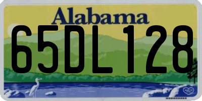 AL license plate 65DL128