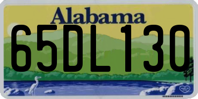 AL license plate 65DL130