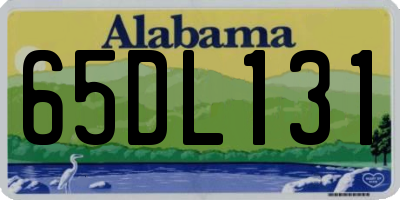 AL license plate 65DL131