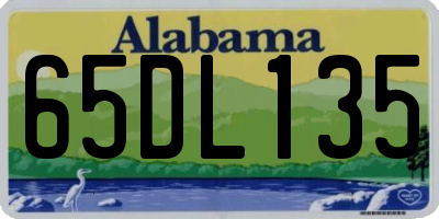 AL license plate 65DL135