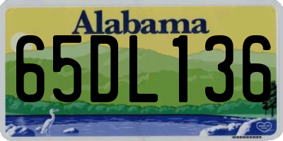 AL license plate 65DL136
