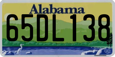AL license plate 65DL138