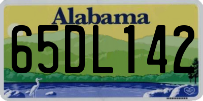 AL license plate 65DL142