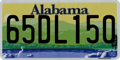 AL license plate 65DL150