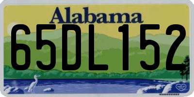 AL license plate 65DL152