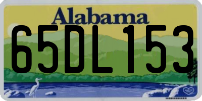 AL license plate 65DL153