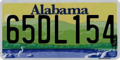 AL license plate 65DL154