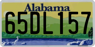 AL license plate 65DL157