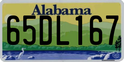 AL license plate 65DL167