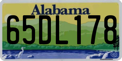 AL license plate 65DL178