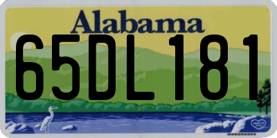 AL license plate 65DL181