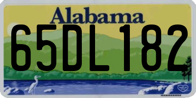 AL license plate 65DL182