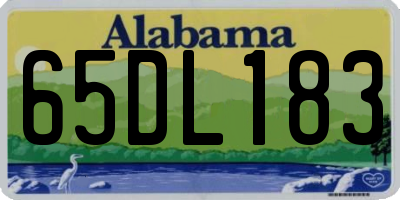 AL license plate 65DL183