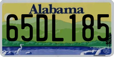 AL license plate 65DL185