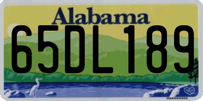 AL license plate 65DL189