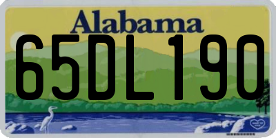 AL license plate 65DL190