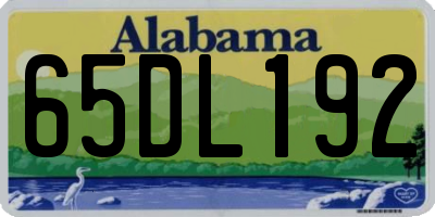AL license plate 65DL192