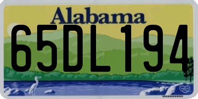 AL license plate 65DL194