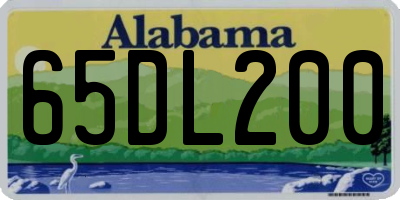 AL license plate 65DL200