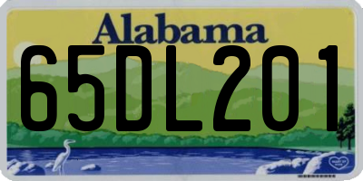 AL license plate 65DL201