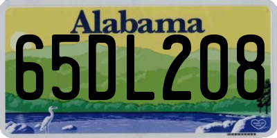 AL license plate 65DL208