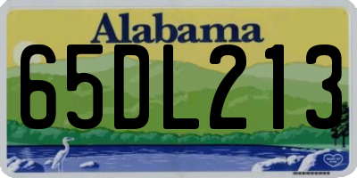 AL license plate 65DL213