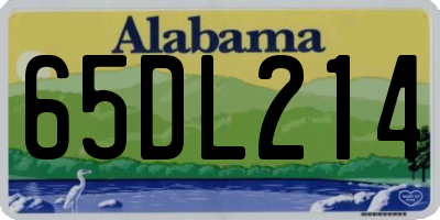 AL license plate 65DL214