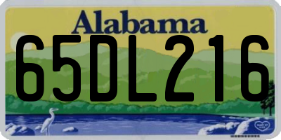 AL license plate 65DL216