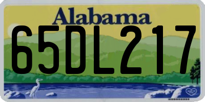 AL license plate 65DL217