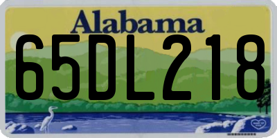 AL license plate 65DL218
