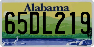 AL license plate 65DL219