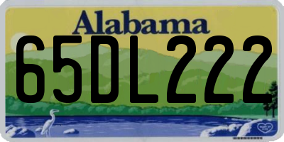 AL license plate 65DL222