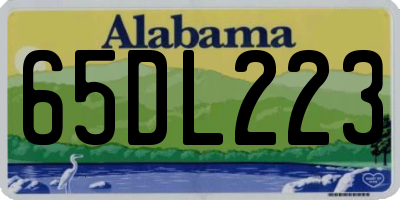 AL license plate 65DL223