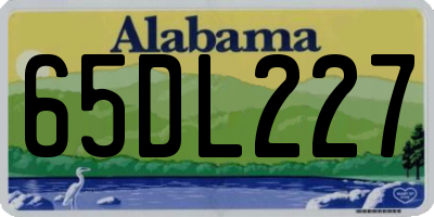 AL license plate 65DL227